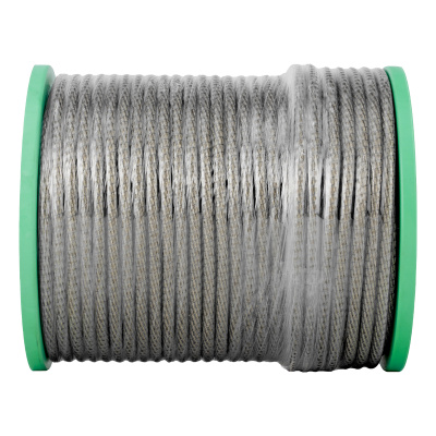 Трос металлополимерный прозрачный ПР-8.0, толщина 8.0 мм, катушка 100 метров Сибртех по ценам производителя в Москве с доставкой по всей России