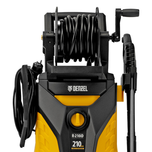 Моечная машина высокого давления R-210iD, 2600 Вт, 210 бар, 8.0 л/мин, асинхронный двигатель, барабан Denzel по ценам производителя в Москве с доставкой по всей России