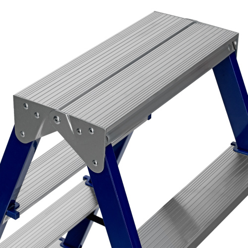 Стремянка двусторонняя 6 ступеней, стальная, Сибртех по ценам производителя в Москве с доставкой по всей России