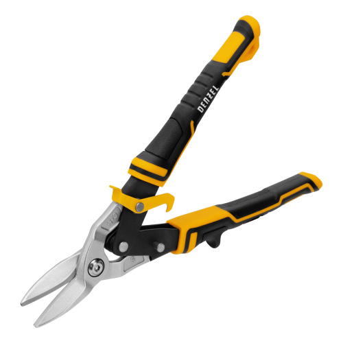 Ножницы по металлу, 270 мм, прямой рез, сталь-CrMo, трехкомпонентные рукоятки Denzel по ценам производителя в Москве с доставкой по всей России