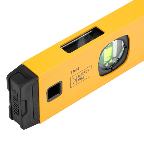 Уровень алюминиевый, магнит, фрезерованный, 3 глазка (1 зеркал.) 0,5 мм/м, 1200 мм Denzel по ценам производителя в Москве с доставкой по всей России