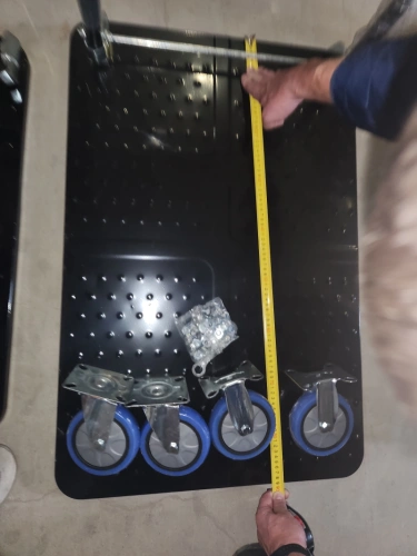 Тележка платформенная 650 кг TOR PH650 (890x590) со складной ручкой (пластиковые колеса 125 мм) по ценам производителя в Москве с доставкой по всей России