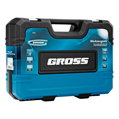 Набор инструментов, 1/4", 1/2", CrV, 120 зубьев, 109 предметов Gross по ценам производителя в Москве с доставкой по всей России