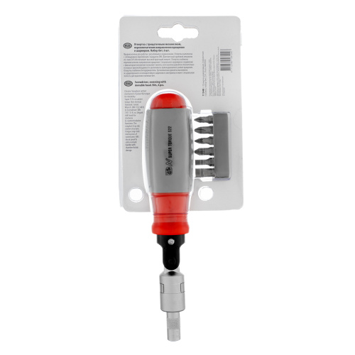 Отвертка реверсивная, поворотная головка, набор бит, CrV, 6 шт Matrix по ценам производителя в Москве с доставкой по всей России