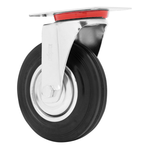 Колесо поворотное D 125 мм, крепление  платформенное Сибртех по ценам производителя в Москве с доставкой по всей России