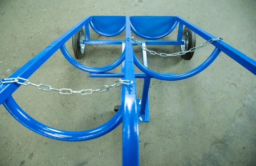 Тележка для баллонов пропан + кислород TOR ТГК-П, 2 баллона (250 резина + 160 поворотное) по ценам производителя в Москве с доставкой по всей России