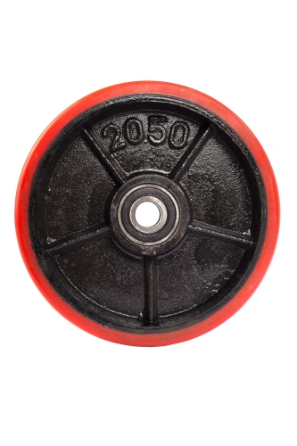 Колесо полиуретан 200х50 мм с подшипником для тележек гидравлических BF/WB/RHP/BFS по ценам производителя в Москве с доставкой по всей России