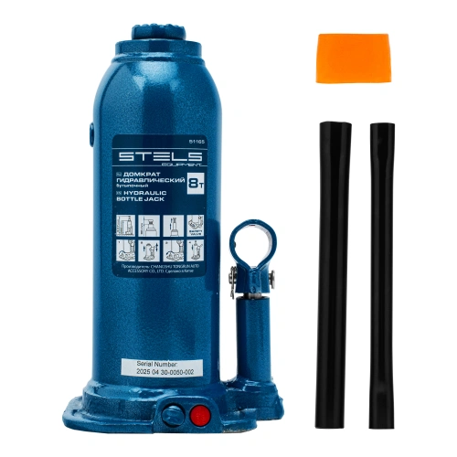 Домкрат гидравлический бутылочный, 8 т, h подъема 222-447 мм Stels по ценам производителя в Москве с доставкой по всей России