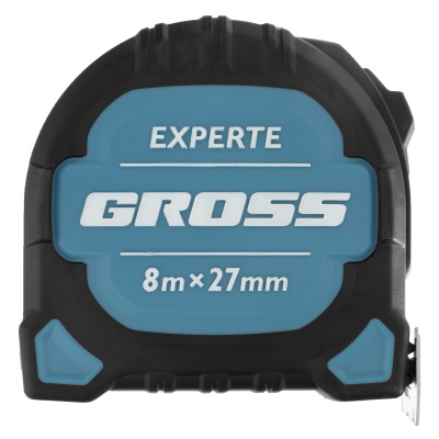 Рулетка Experte,8 м x 27 мм,двухкомпонентный корпус,магнит,двухсторонняя разметка,нейлон Gross купить в Москве с доставкой по всей России | ProtosMarket.ru