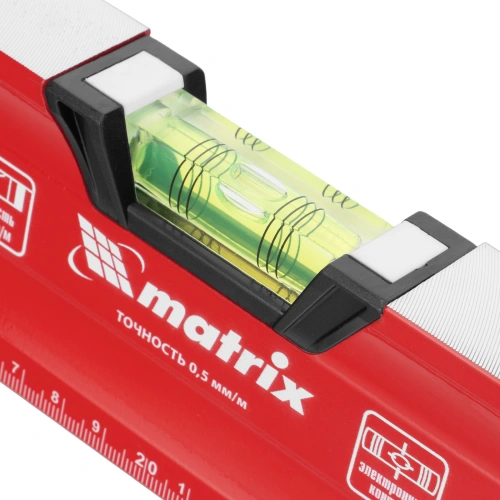 Уровень алюминиевый, магнит, фрезерованный, 3 глазка (1 зеркальный) 400 мм Matrix по ценам производителя в Москве с доставкой по всей России