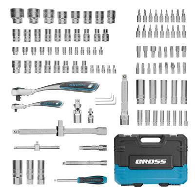 Набор инструментов, 1/4", 1/2", CrV, 120 зубьев, 109 предметов Gross по ценам производителя в Москве с доставкой по всей России