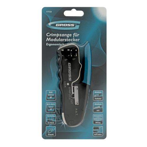 Клещи для обжима телефонных и компьютерных клемм RJ45, 8P и RJ11/12, 6P, компактный размер, CAT5 Gross по ценам производителя в Москве с доставкой по всей России