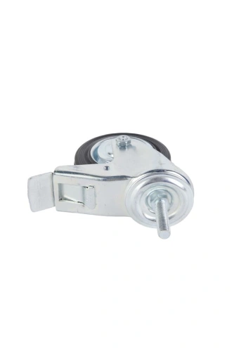 Колесо поворотное SCtB 42 100 мм резина с болтом и тормозом (F) по ценам производителя в Москве с доставкой по всей России