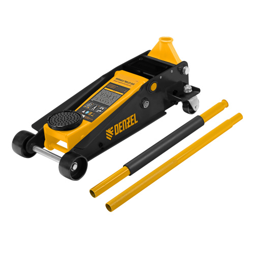Домкрат гидравлический подкатной 3 т, с фиксатором, быстрый подъем, 135-480 мм, профессиональный Denzel по ценам производителя в Москве с доставкой по всей России