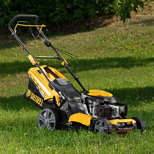 Газонокосилка бензиновая GLD-520SP, 196 куб.см, ширина 52 см, привод, 7 уровней,травосборник 60 л Denzel по ценам производителя в Москве с доставкой по всей России