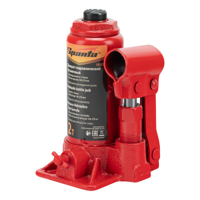 Домкрат гидравлический бутылочный, 2 т, h подъема 148-278 мм Sparta по ценам производителя в Москве с доставкой по всей России