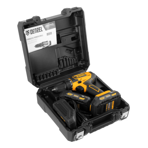 Дрель-шуруповерт аккумуляторная CDL-18-02BM, Li-Ion, 18 В, 2 аккумулятор Denzel по ценам производителя в Москве с доставкой по всей России