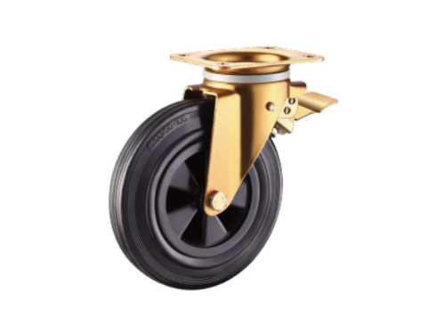 Колесо поворотное SCb63K 160 мм с тормозом по ценам производителя в Москве с доставкой по всей России