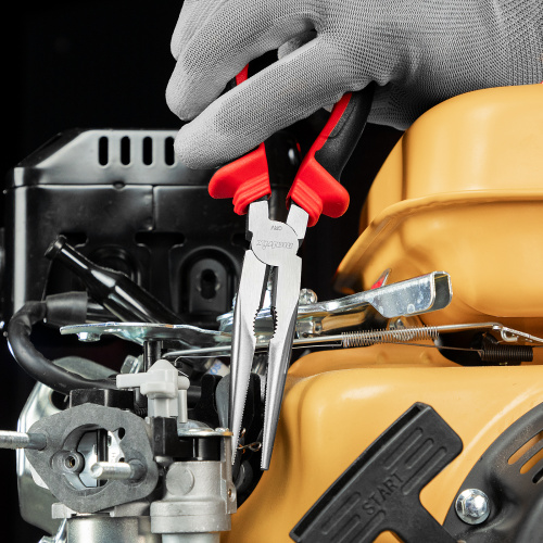 Длинногубцы прямые, 200 мм, хром-ванадий, двухкомпонентные рукоятки Matrix по ценам производителя в Москве с доставкой по всей России