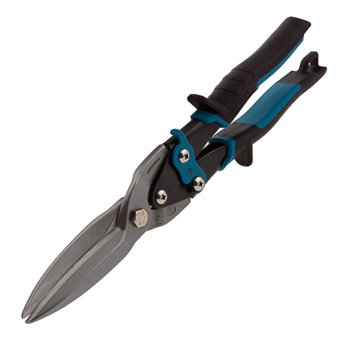 Ножницы по металлу "Piranha", 270 мм, прямой проходной рез, сталь СrMo, двухкомпонентные рукоятки Gross по ценам производителя в Москве с доставкой по всей России