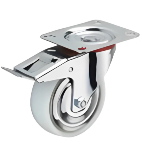 Колесо поворотное полипропилен SRCnb 55 125 мм с тормозом (F) по ценам производителя в Москве с доставкой по всей России