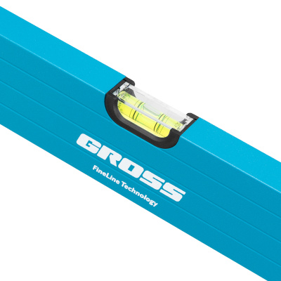 Уровень алюминиевый, 2000 мм, усиленный с ударопрочными заглушками, рукоятки, 3 глазка Gross по ценам производителя в Москве с доставкой по всей России