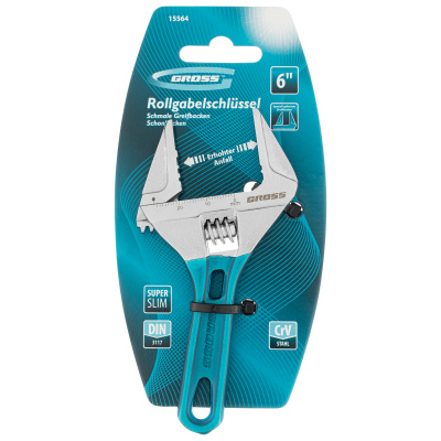 Ключ разводной, 120 мм, CrV, укороченная ручка Gross по ценам производителя в Москве с доставкой по всей России