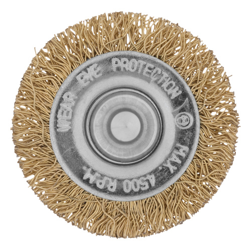 Щетка для дрели, 40 мм, плоская со шпилькой, латунированная витая проволока Matrix по ценам производителя в Москве с доставкой по всей России