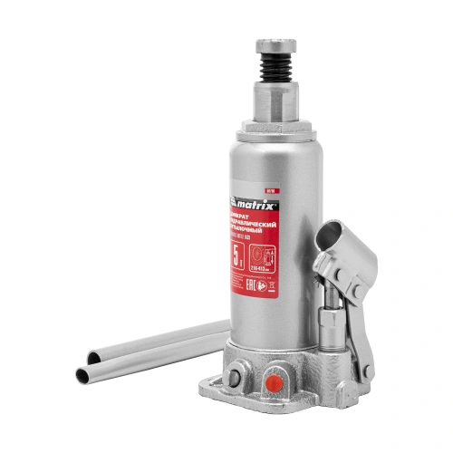 Домкрат гидравлический бутылочный, 5 т, высота подъема 216-413 мм, в пластиковый кейсе Matrix по ценам производителя в Москве с доставкой по всей России