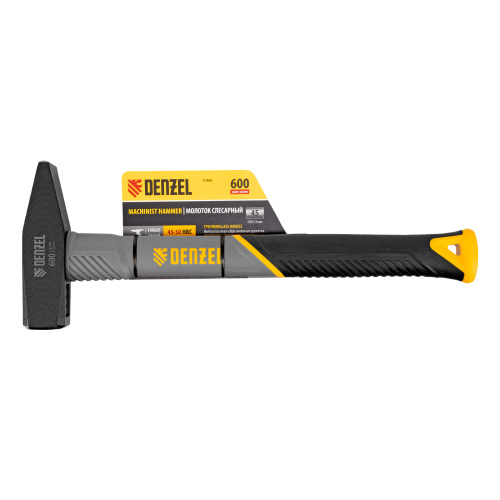 Молоток слесарный, 600 г, кованый, фибергласовая рукоятка c TPR покрытием Denzel по ценам производителя в Москве с доставкой по всей России