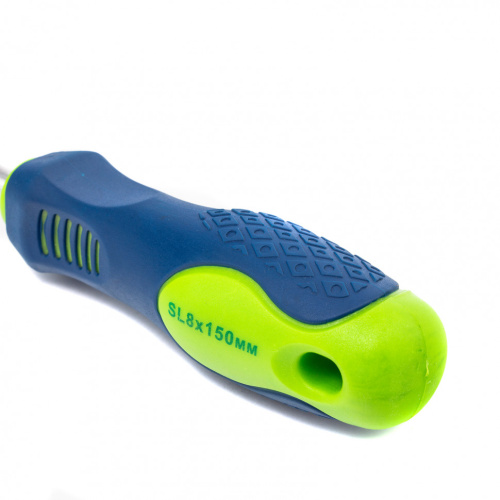 Отвертка, SL8 х 150 мм, CrV, двухкомпонентная рукоятка Сибртех по ценам производителя в Москве с доставкой по всей России