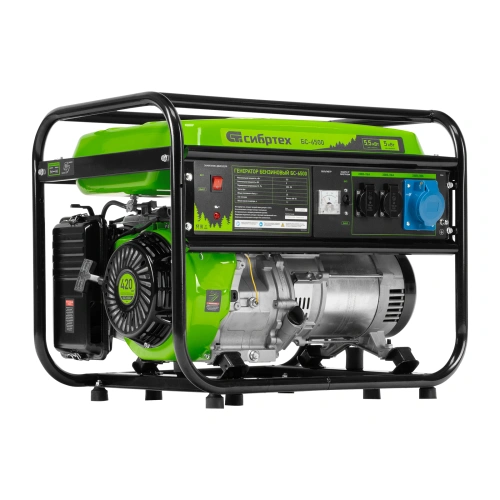 Генератор бензиновый БС-6500, 5.5 кВт, 230В, четырехтактный, 25 л, ручной стартер Сибртех по ценам производителя в Москве с доставкой по всей России