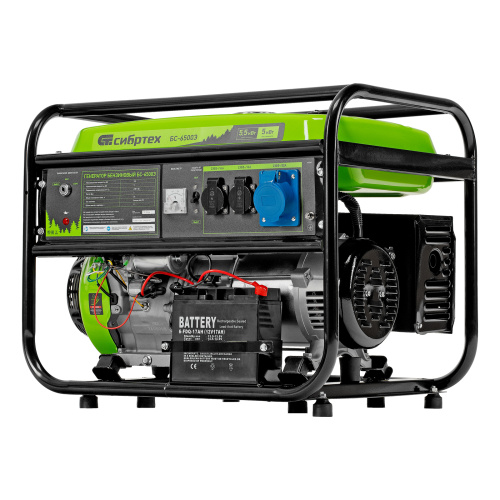Генератор бензиновый БС-6500Э, 5.5 кВт, 230В, четырехтактный, 25 л, электростартер Сибртех по ценам производителя в Москве с доставкой по всей России
