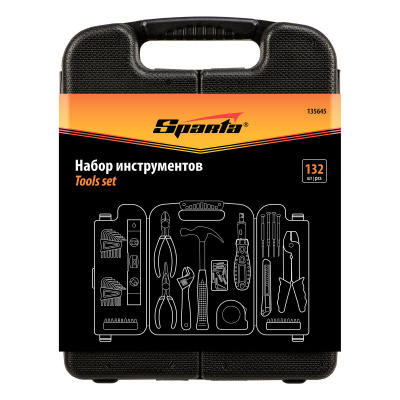 Набор инструментов бытовой, 132 предмета Sparta по ценам производителя в Москве с доставкой по всей России