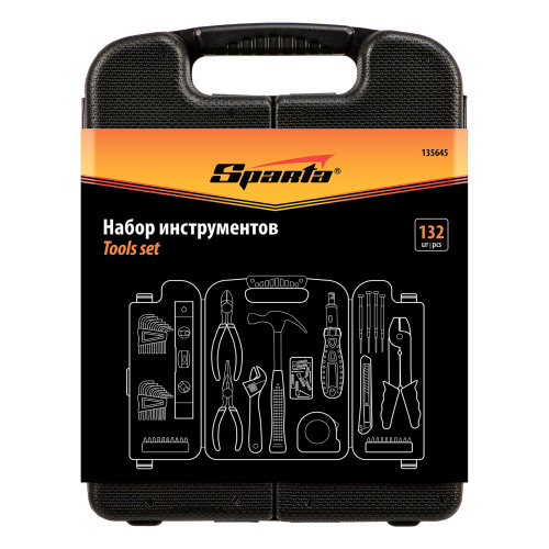 Набор инструментов бытовой, 132 предмета Sparta по ценам производителя в Москве с доставкой по всей России