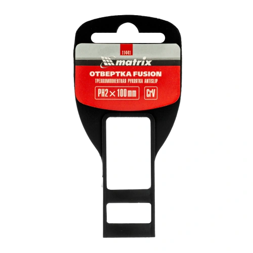 Отвертка Fusion, PH2 х 100 мм, CrV, трехкомпонентная рукоятка "Anti slip" Matrix по ценам производителя в Москве с доставкой по всей России