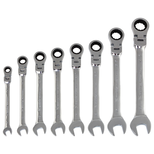 Набор ключей комбинированных, трещеточных шарнирных 8 шт Matrix по ценам производителя в Москве с доставкой по всей России