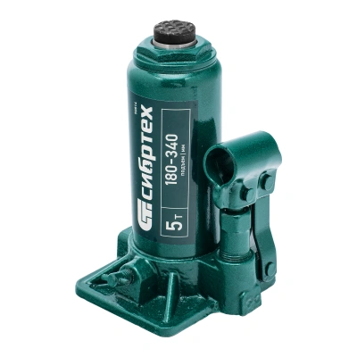 Домкрат гидравлический бутылочный, 5 т, 180-340 мм, в пласт. кейсе Сибртех купить в Москве с доставкой по всей России | ProtosMarket.ru