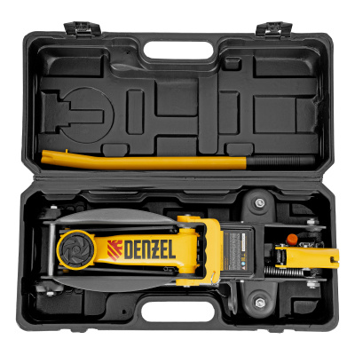 Домкрат гидравлический подкатной с фиксатором, 2 т, 130-330 мм, в кейсе Denzel по ценам производителя в Москве с доставкой по всей России