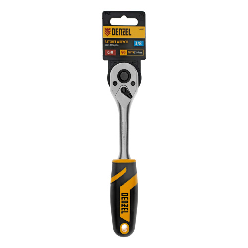 Ключ-трещотка 3/8", 90 зубьев, с быстрым сбросом, CrV Denzel по ценам производителя в Москве с доставкой по всей России