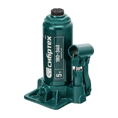 Домкрат гидравлический бутылочный, 5 т, 180-340 мм Сибртех по ценам производителя в Москве с доставкой по всей России