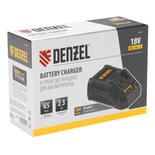 Устройство зарядное для аккумуляторов IBC-18-2.3, Li-Ion, 18 В, 2.3 А Denzel по ценам производителя в Москве с доставкой по всей России