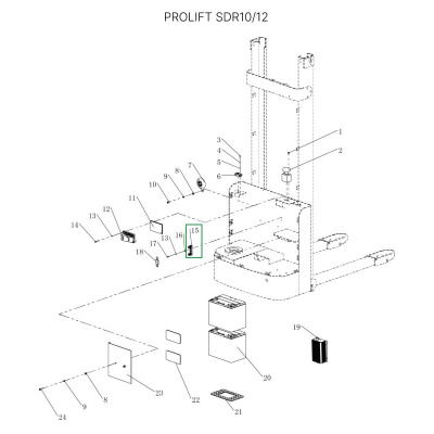 Гнездо предохранителя для штабелеров SDR1536/1545S/1645/1656/2036/2045, SDK по ценам производителя в Москве с доставкой по всей России