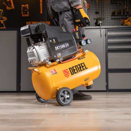 Компрессор воздушный DK1500/24, Х-PRO 1.5 кВт, 230 л/мин, 24 л Denzel по ценам производителя в Москве с доставкой по всей России