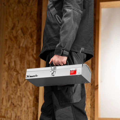 Ящик для инструмента, 410 х 154 х 95 мм, металлический Matrix по ценам производителя в Москве с доставкой по всей России