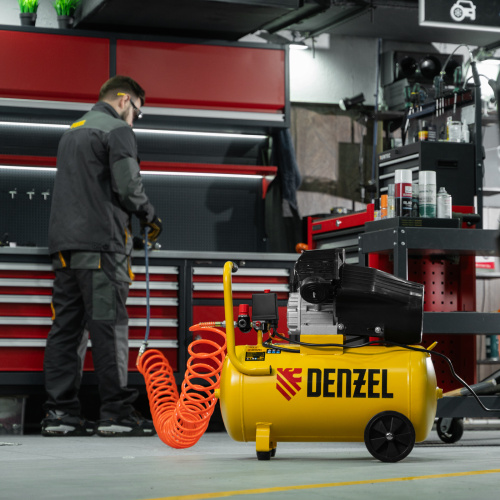 Компрессор воздушный прям. привод DCV1800/50, 1,8 кВт, 50 литров, 320 л/мин Denzel по ценам производителя в Москве с доставкой по всей России
