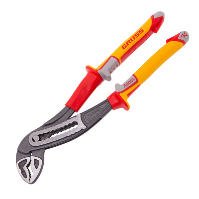 Клещи переставные, диэлектрические рукоятки до 1000 В, 240 мм Gross по ценам производителя в Москве с доставкой по всей России