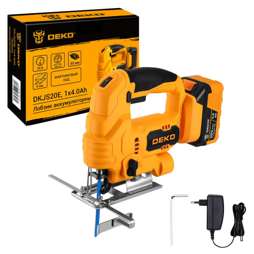 Лобзик аккумуляторный DEKO DKJS20E, 20В, 1x4.0Ач по ценам производителя в Москве с доставкой по всей России