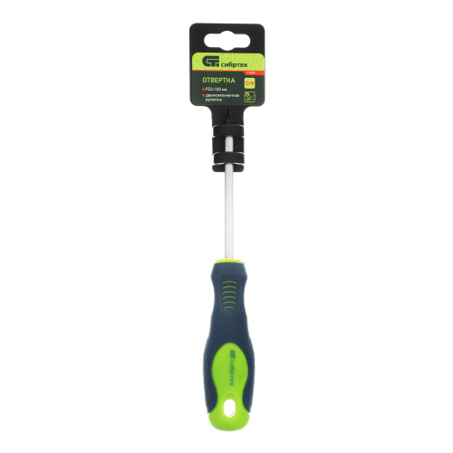 Отвертка, PZ2 х 100 мм, CrV, двухкомпонентная рукоятка Сибртех по ценам производителя в Москве с доставкой по всей России