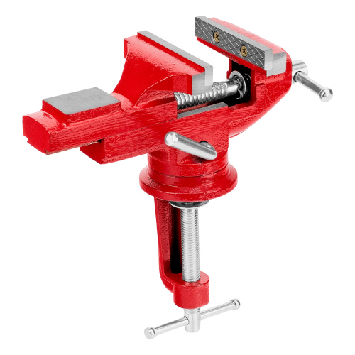 Тиски слесарные, 80 мм, настольные, поворотные, c наковальней MTX по ценам производителя в Москве с доставкой по всей России